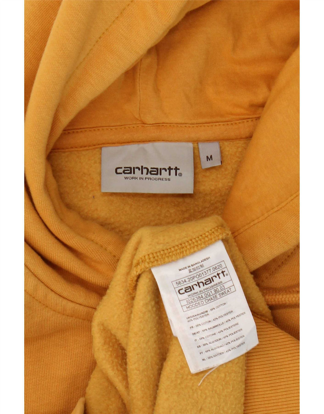 Carhartt Pull à capuche pour homme en coton jaune moyen