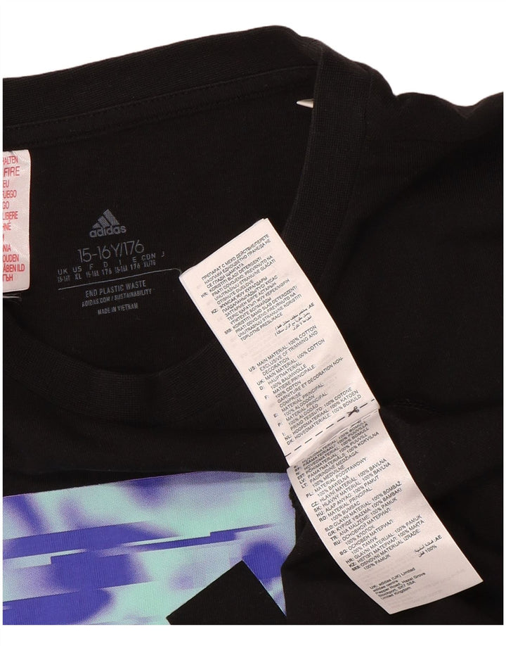 Adidas T-Shirt Graphique Garçon 15-16 ans Noir