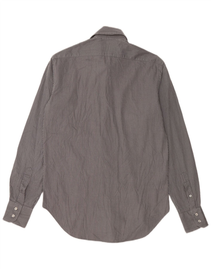 Zara Chemise Homme Taille 38 Coton Rayé Gris Moyen