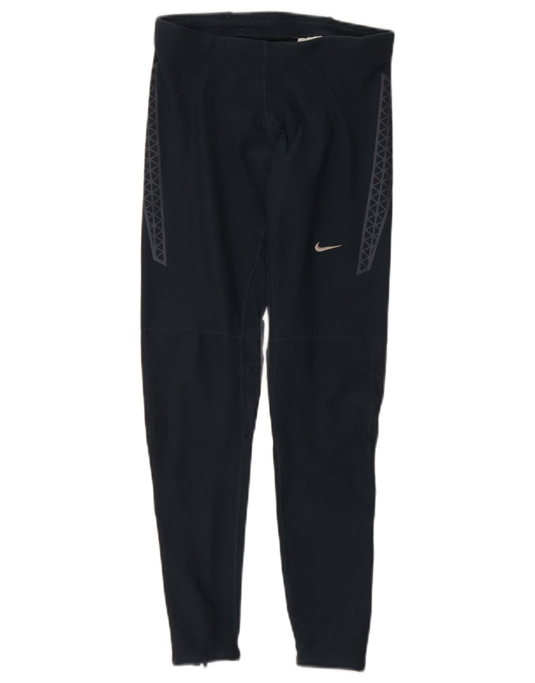 Nike Legging Dri Fit pour femme UK 12 Polyester géométrique bleu marine moyen