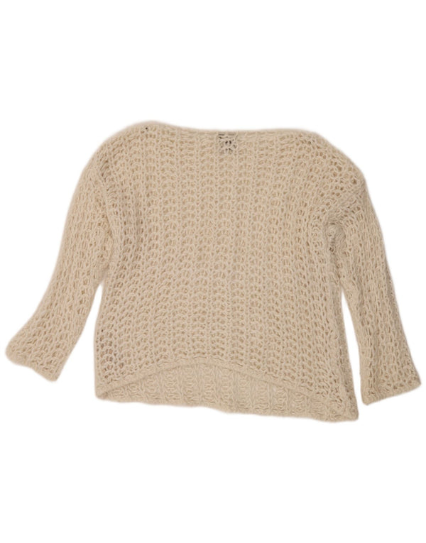 Massimo Dutti Pull col bateau pour femme UK 10 Small Blanc cassé