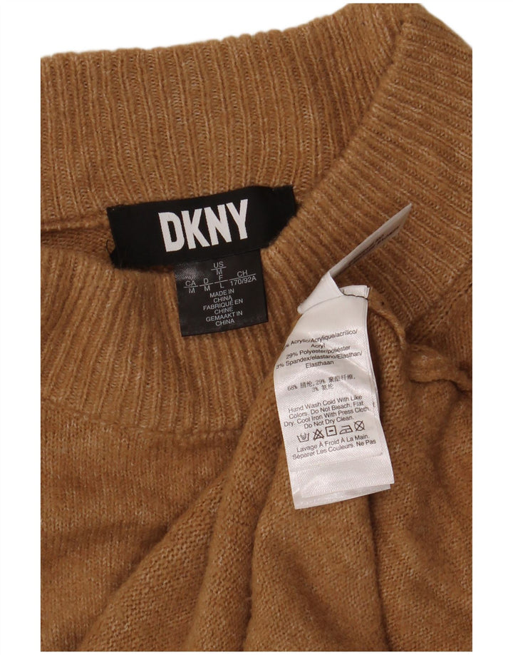 Dkny Pull col roulé pour femme UK 14 Acrylique marron moyen