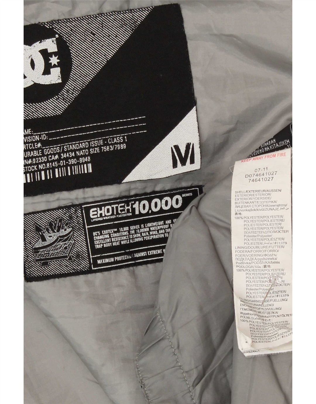 DC Veste Coupe-Vent à Capuche Garçon 13-14 ans Polyester Rayé Bleu Moyen
