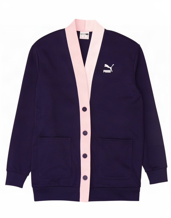 Puma Veste de survêtement pour femme UK 14 Bleu marine moyen Colourblock