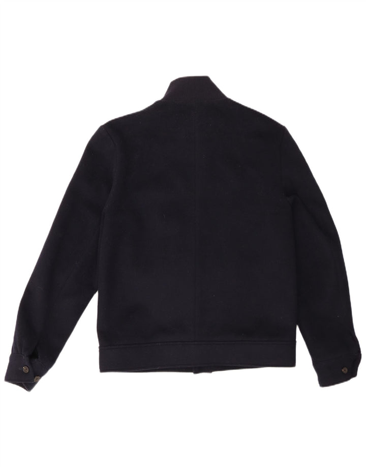 Reiss Veste Bomber Homme UK 36 Petite Laine Bleu Marine