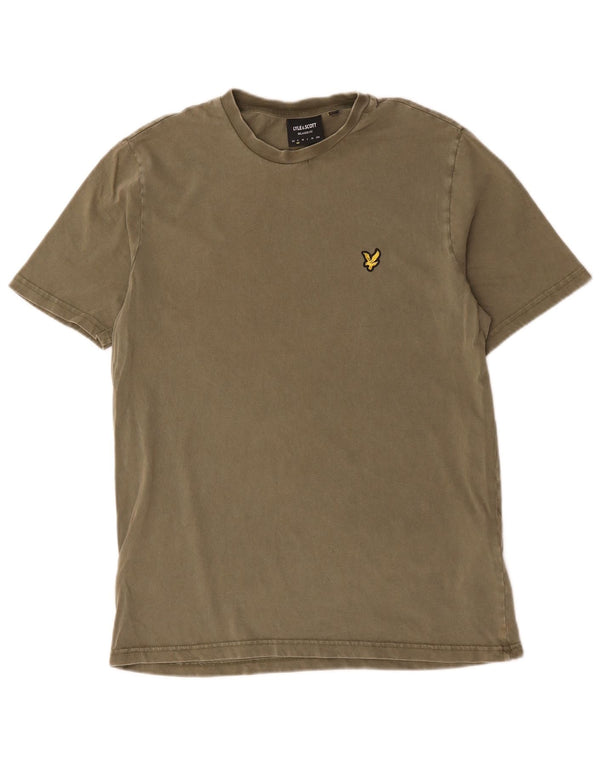 Lyle & Scott T-Shirt Coupe Relax Homme Petit Kaki Coton