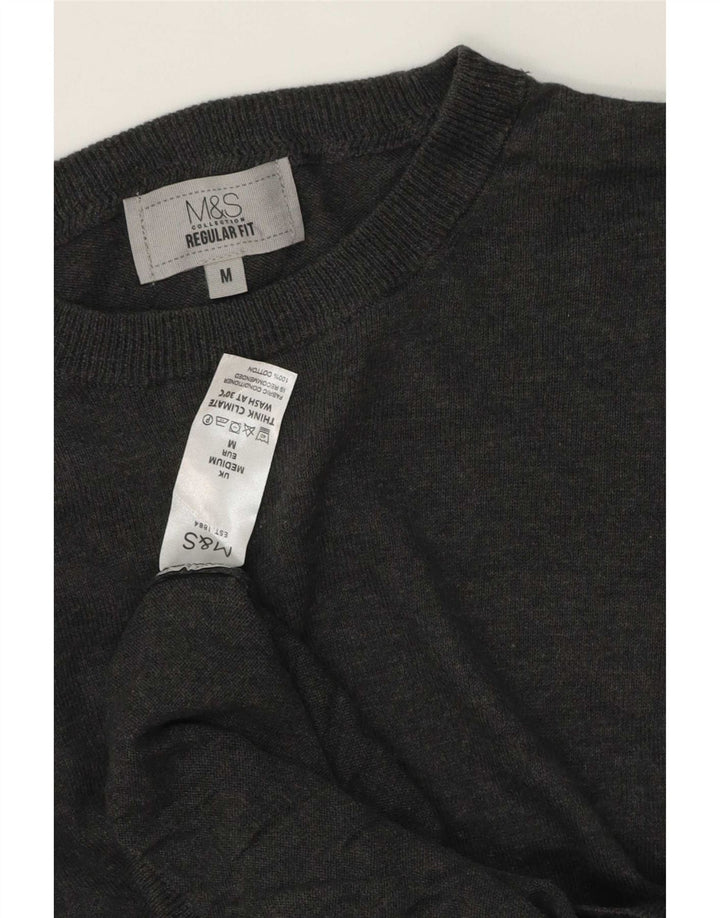 Marks & Spencer Pull à col bateau coupe classique pour homme Gris moyen