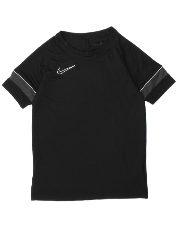 Nike Garçon T-Shirt Top 10-11 ans Noir Moyen Polyester Sports