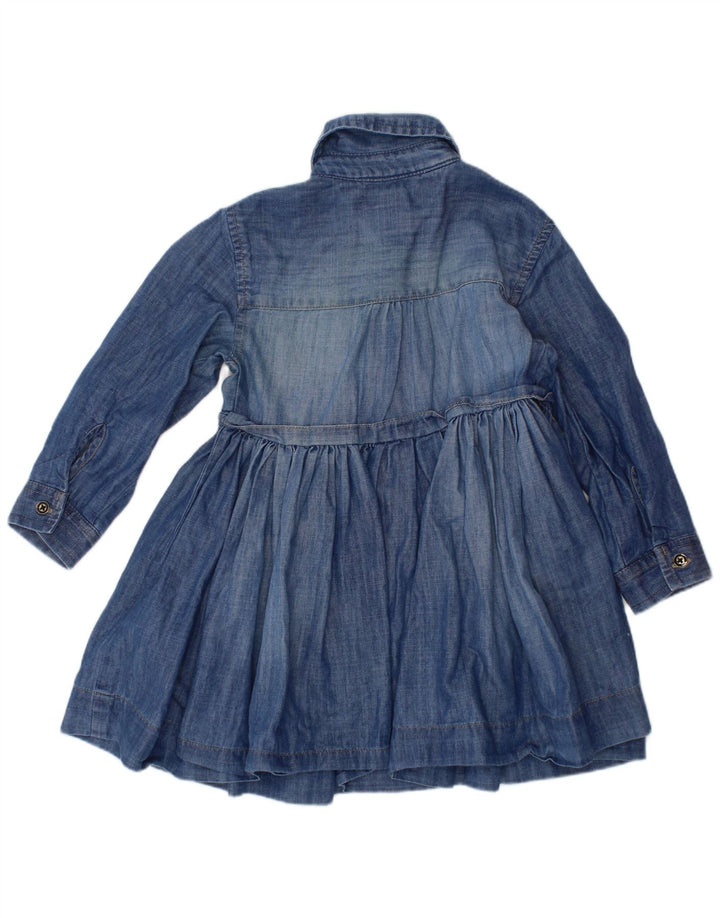 TOMMY HILFIGER Robe en jean à manches longues pour bébé fille 18-24 mois Bleu Coton