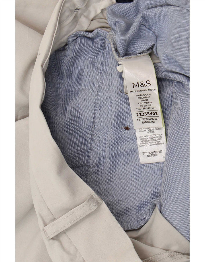 Marks & Spencer Short Chino Homme W42 2XL Coton Beige