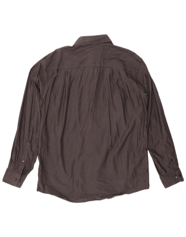 CALVIN KLEIN Chemise Slim Fit Homme Taille 16 Grand Coton Gris