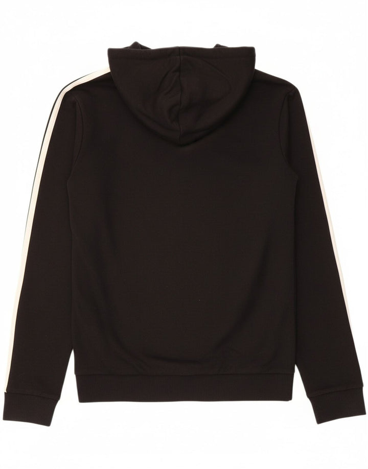 ADIDAS Mens Zip Hoodie Sweater Small Black Polyester Vintage Adidas and Second-Hand Adidas from Messina Hembry 