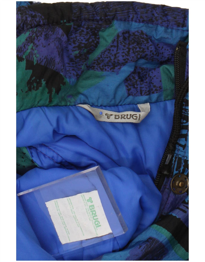 BRUGI Femme Gilet Graphique UK 44 Bleu Moyen Géométrique Polyamide