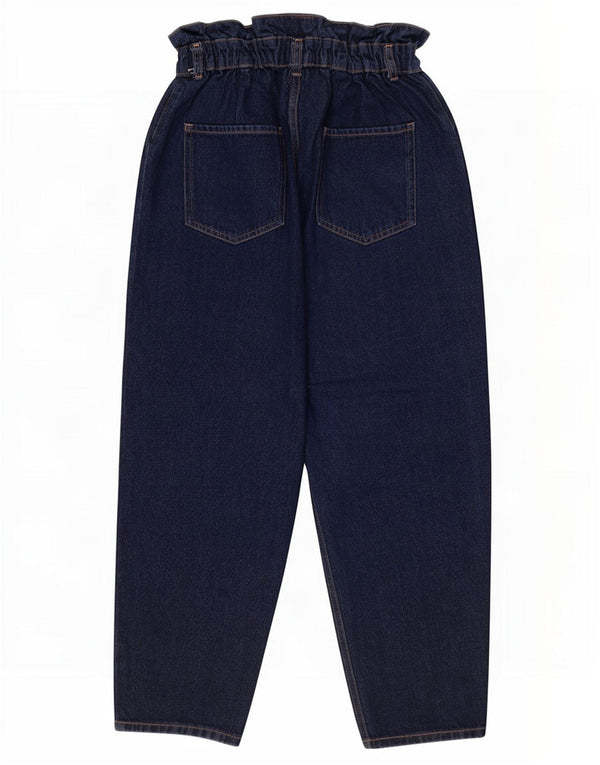 Zara Jean ample taille haute pour femme EU 40 Medium W30 L23 Bleu marine