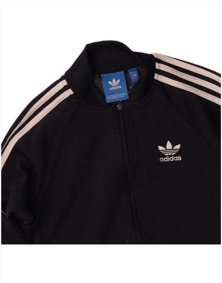 Adidas Veste de survêtement pour homme Petit bleu marine Polyester