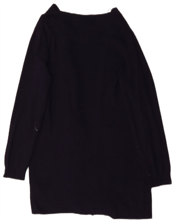 Marks & Spencer Pull cardigan long pour femme UK 14 Bleu marine moyen