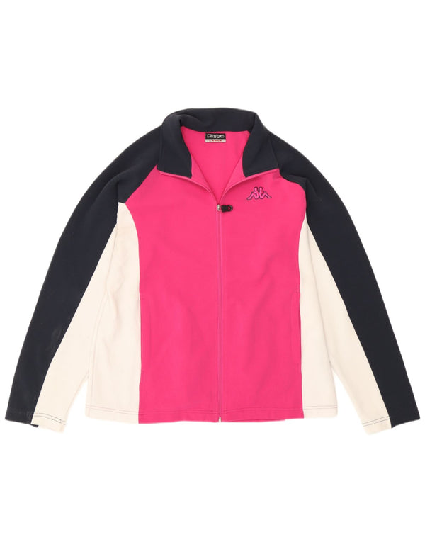 Kappa Veste de survêtement pour femme UK 16 Large Rose Colorblock Polyester