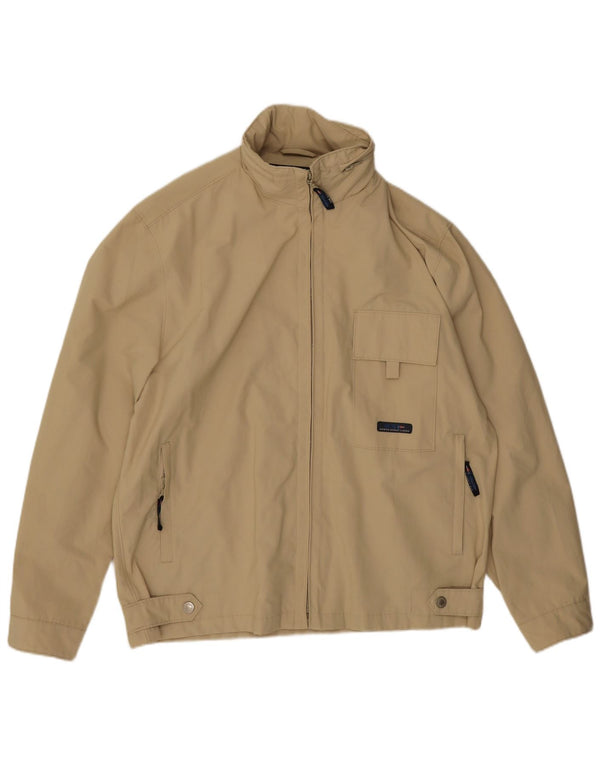 Wampum Veste bomber à capuche pour homme UK 40 Grand coton beige