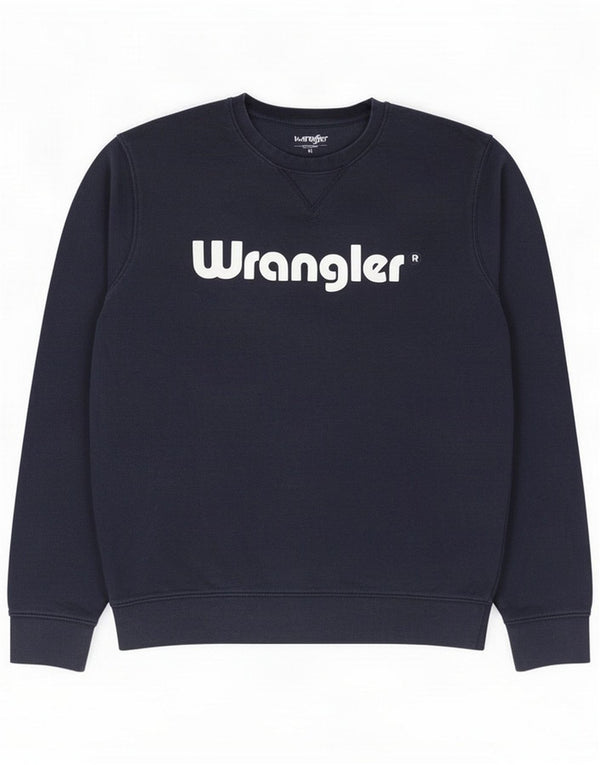 Wrangler Sweat-shirt graphique pour homme en coton bleu marine moyen