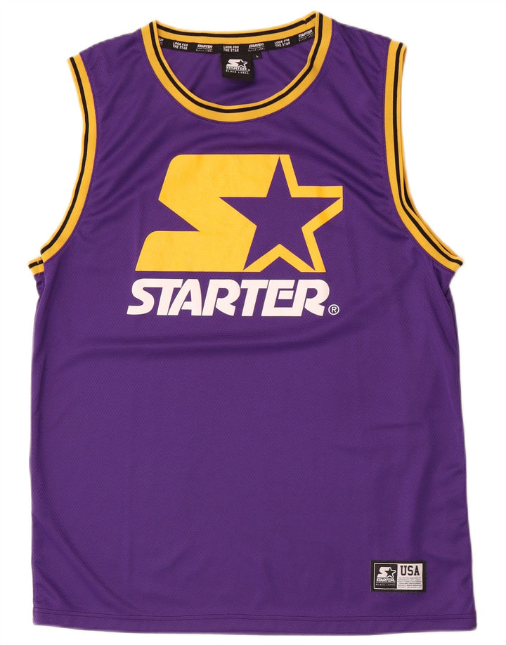 STARTER Débardeur Graphique Homme Grand Violet Colorblock Polyester