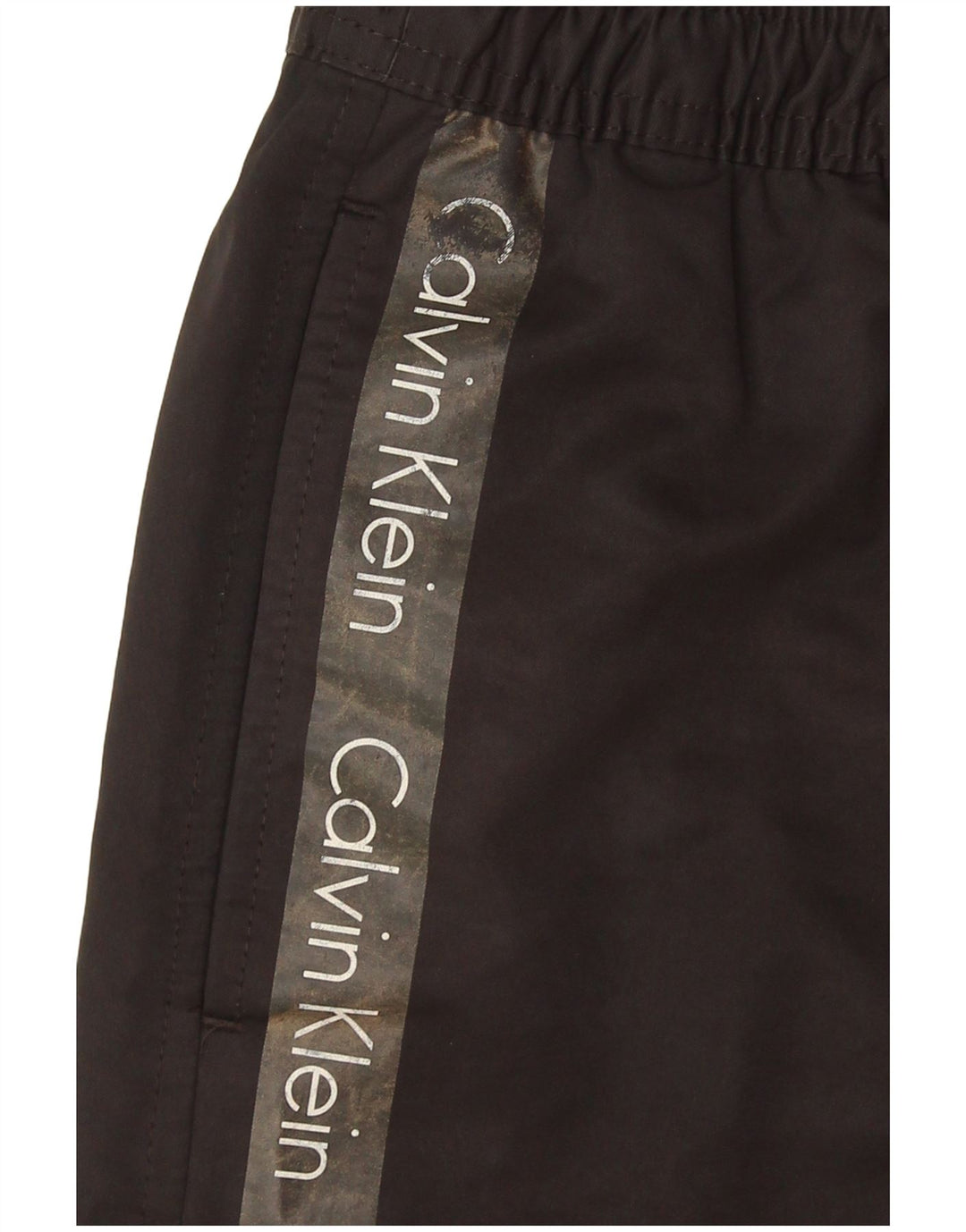 Calvin Klein Short de bain graphique pour homme Petit Noir Polyester