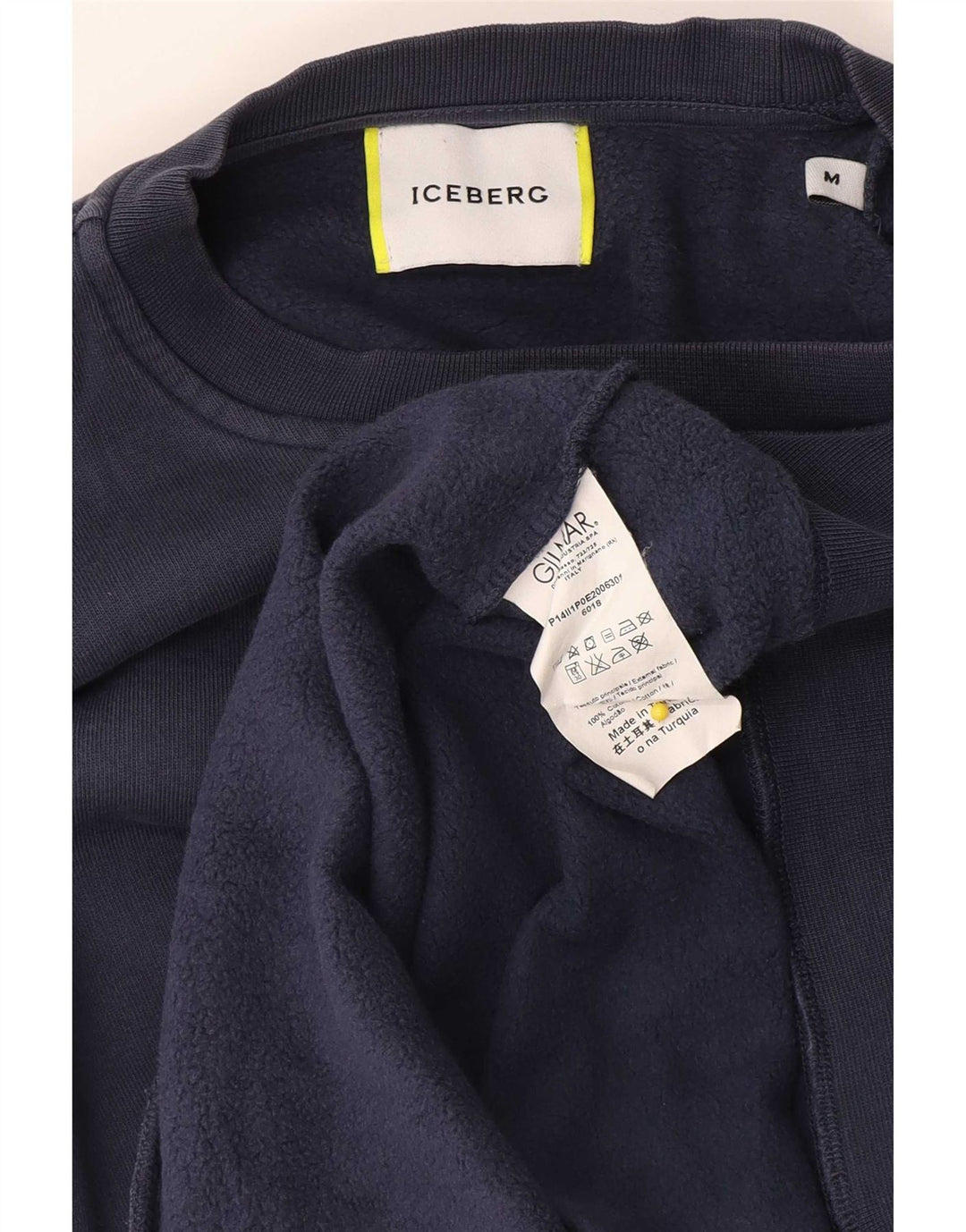 Iceberg Sweat-Shirt Graphique Homme Bleu Marine Moyen Coton