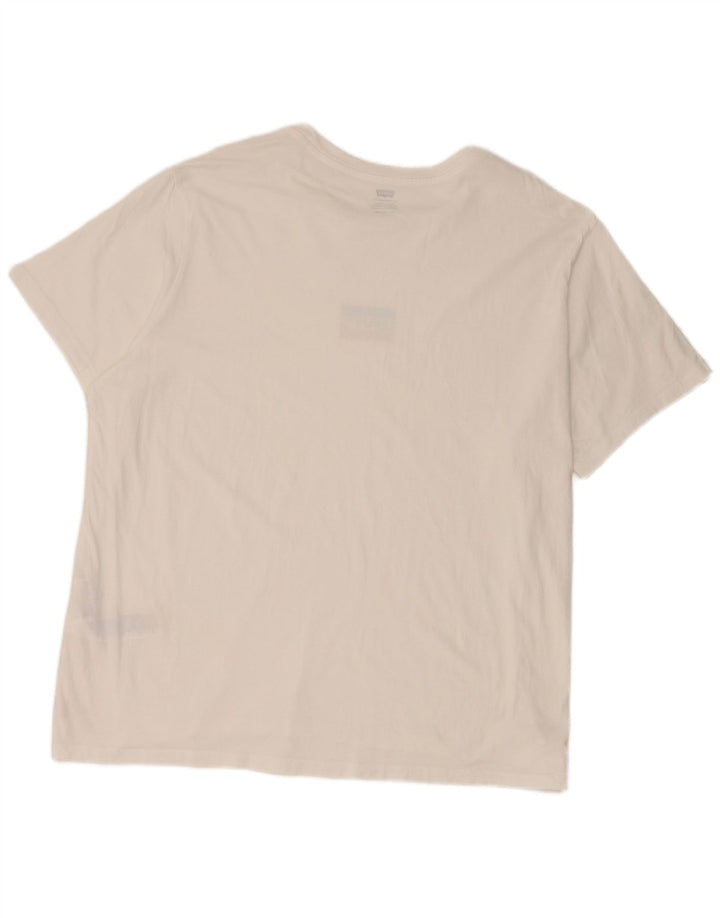 Levi's T-Shirt Femme UK 20 2XL Blanc Coton
