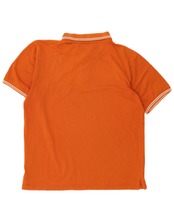 Champion Polo Homme Rayé Orange Moyen