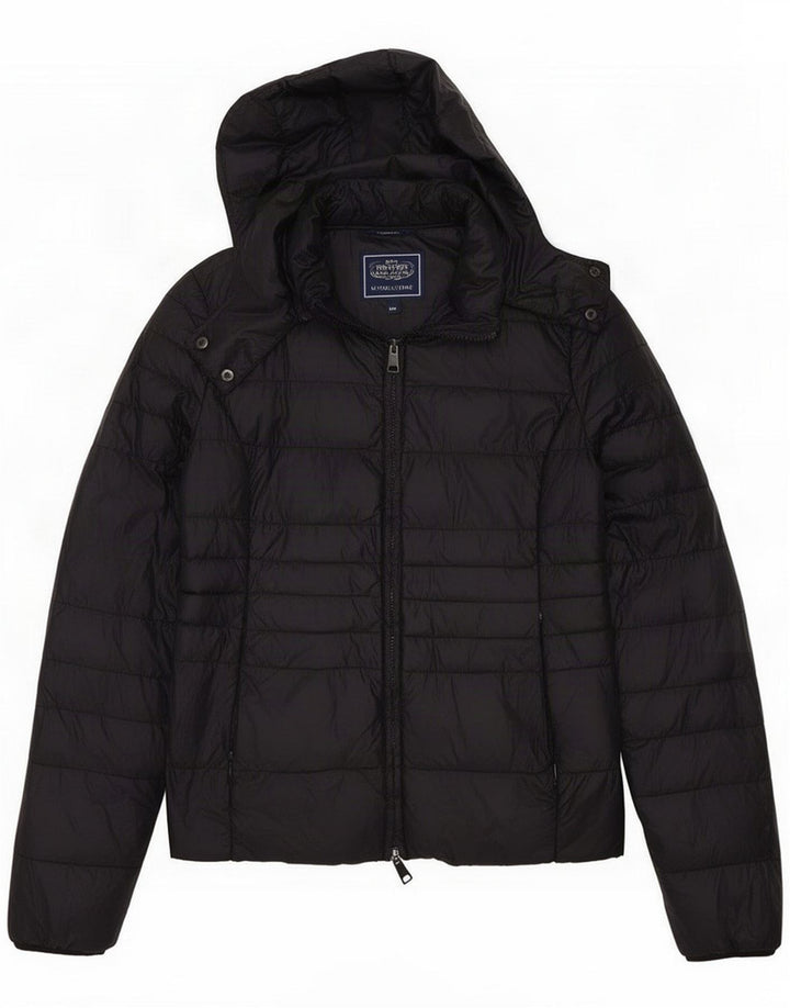 Liu Jo Veste matelassée à capuche pour femme IT 46 Large Bleu Marine Polyamide