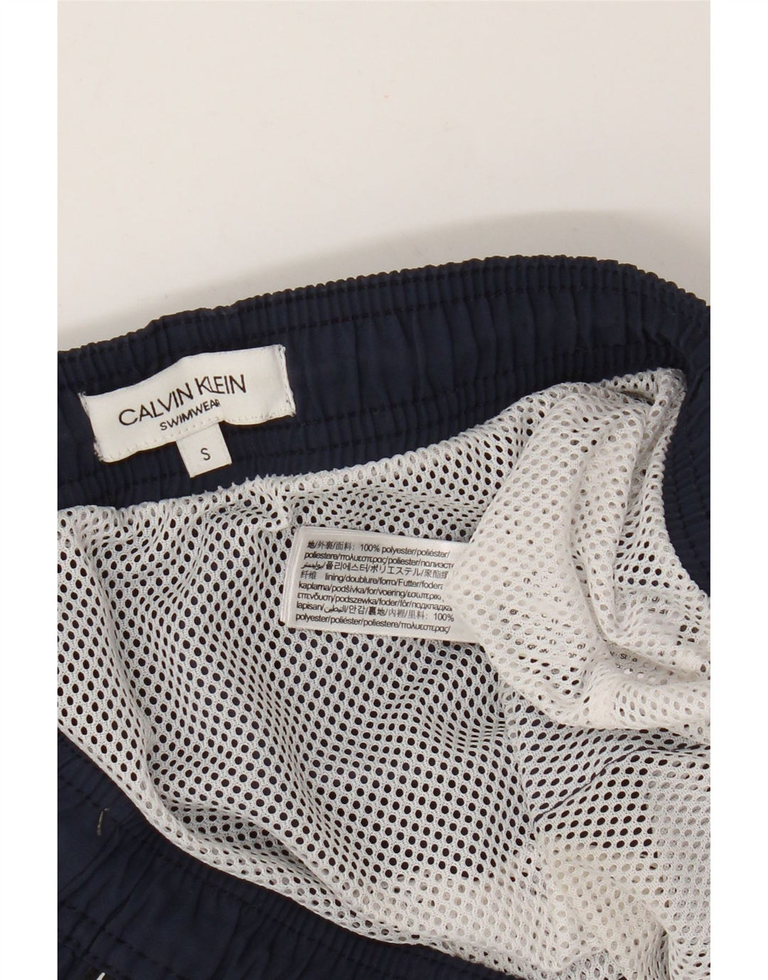 Calvin Klein Short de bain graphique pour homme Petit bleu marine Polyester
