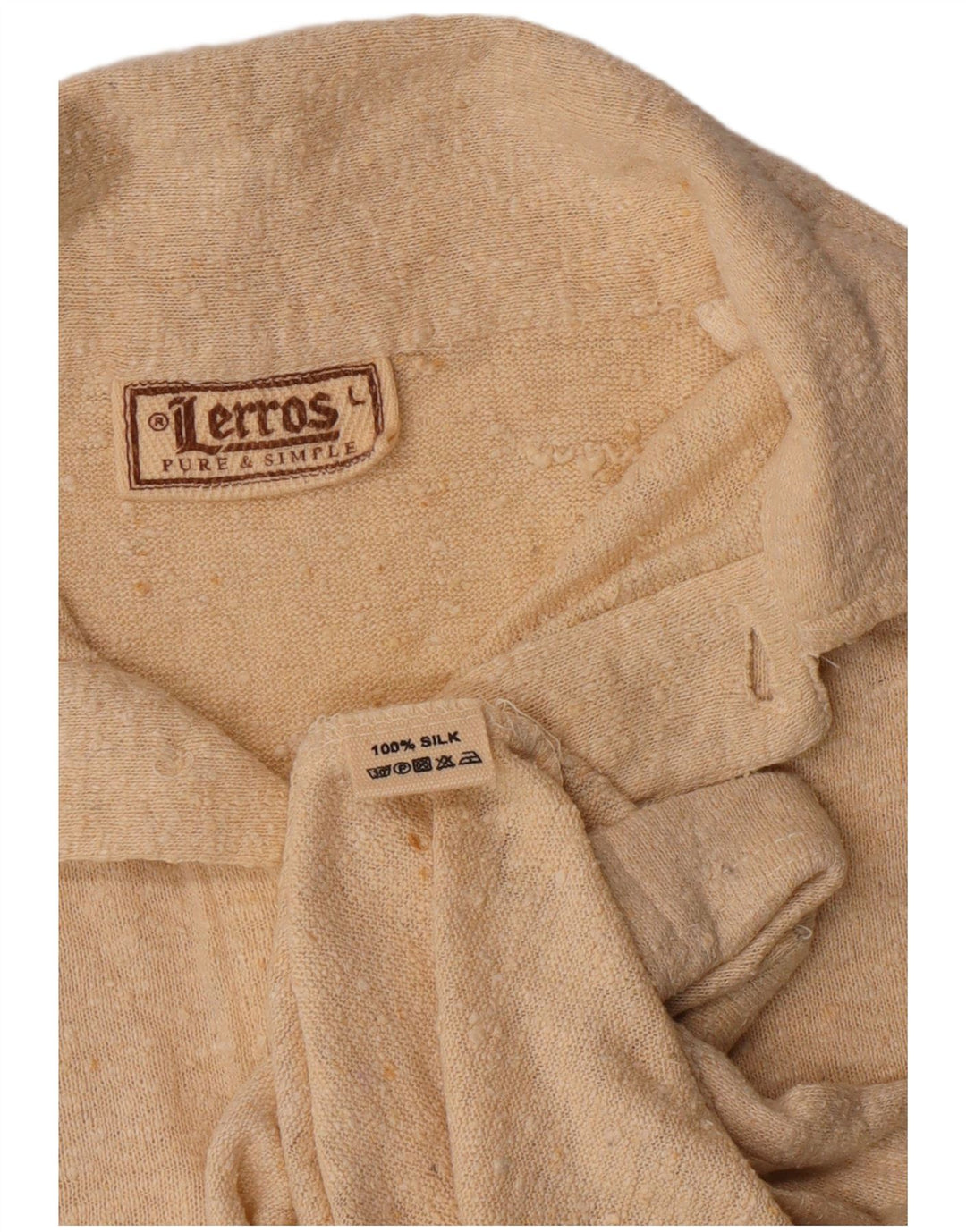 Lerros Polo à Manches Courtes Homme Grande Soie Beige