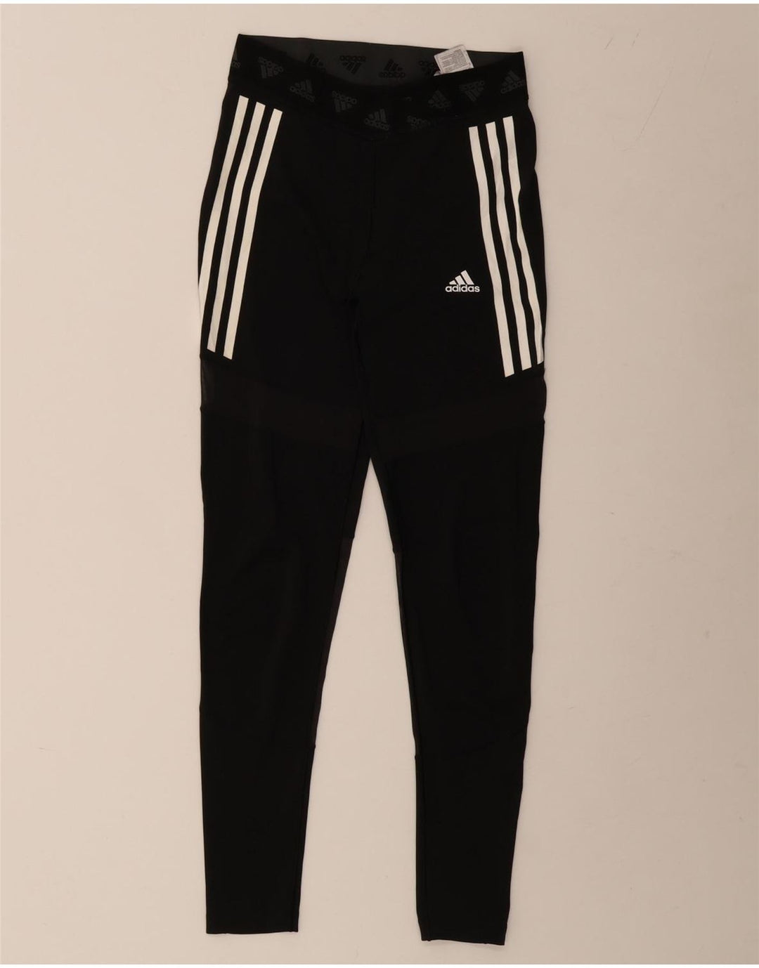 ADIDAS Femmes Aeroready Graphic Leggings UK 12/14 Polyester Noir Moyen