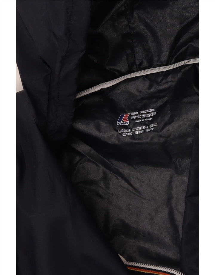K-Way Veste de pluie à capuche pour homme UK 36 Small Bleu marine Polyamide
