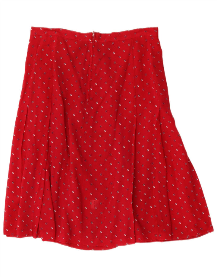 vintage Femme A-Line Jupe W32 Grand Rouge Géométrique