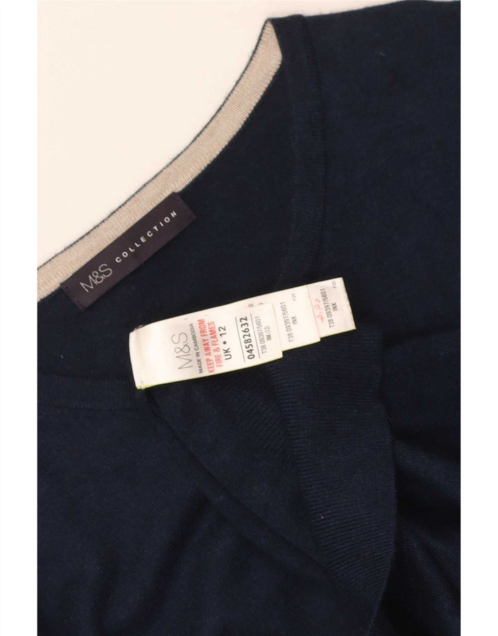 Marks & Spencer Cardigan pour femme en viscose bleu marine moyen UK 12
