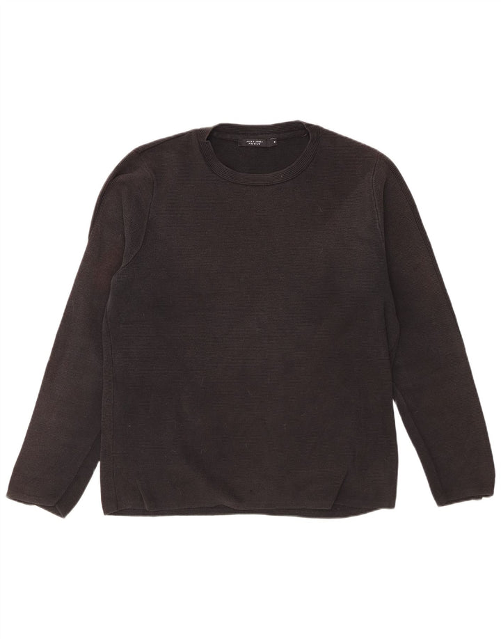 Jack & Jones Pull Col Rond Homme Noir Moyen Coton