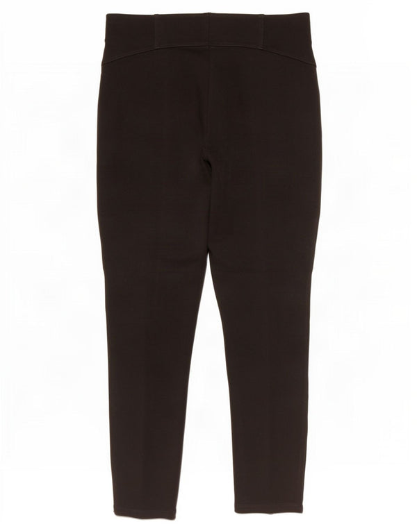 Zara Femme Pantalon Court Large W30 L23 Noir Viscose