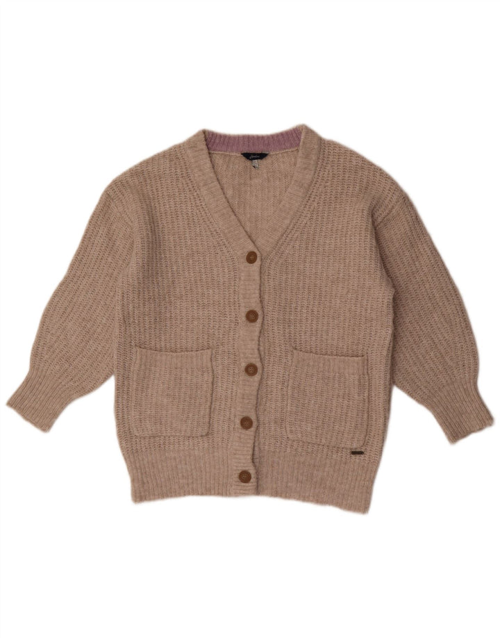 Joules Femme Cardigan Oversize Pull UK 8 Petit Beige Polyester