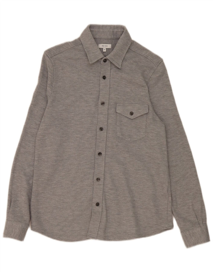 Reiss Chemise Homme Gris Moyen Coton