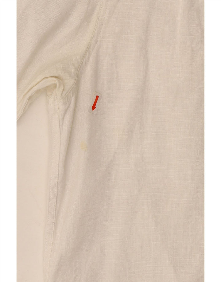 Timberland Chemise à Manches Courtes Homme Blanc Moyen