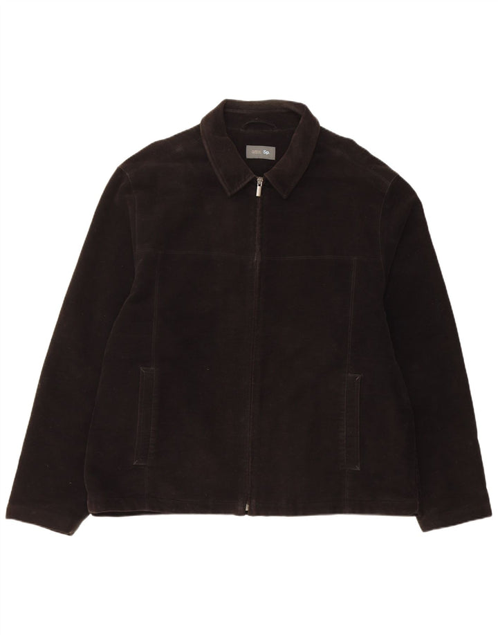 Marks & Spencer Veste Bomber Homme UK 40 Grand Coton Noir