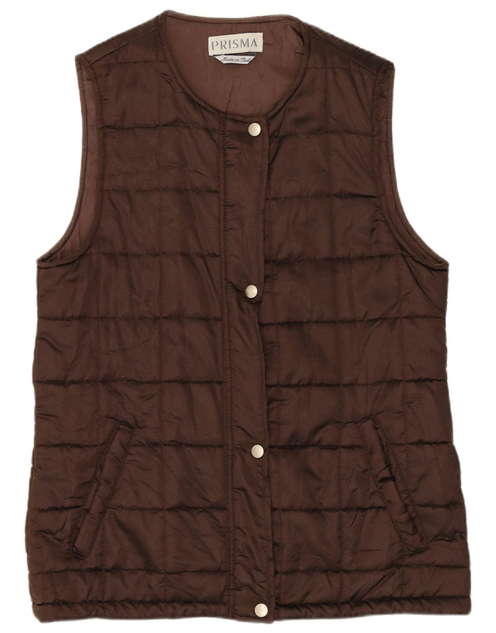 Prisma Gilet Rembourré Femme UK 12 Acétate Marron Moyen