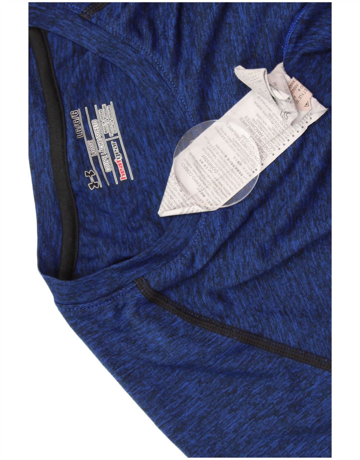 UNDER ARMOUR T-shirt Heat Gear pour homme en polyester moucheté bleu moyen