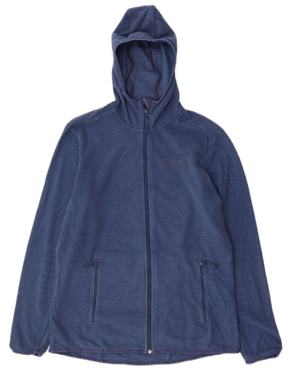 Jack Wolfskin Veste de survêtement à capuche pour homme UK 40 Bleu marine moyen