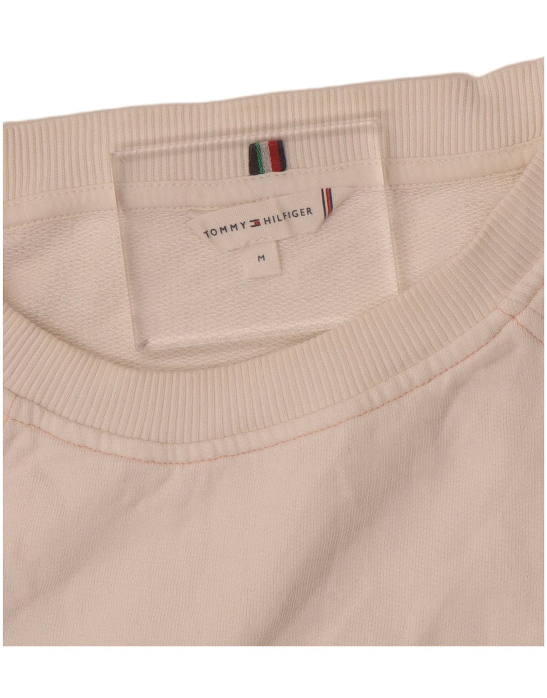 Tommy Hilfiger Sweat-shirt à manches 3/4 pour femme UK 14 Blanc moyen