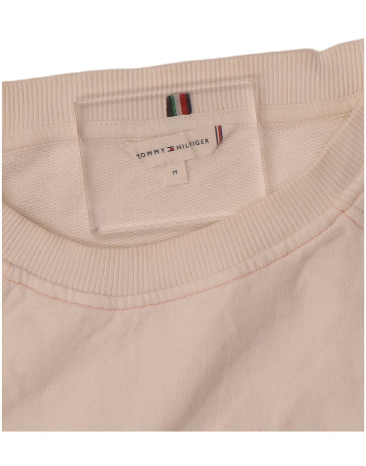 Tommy Hilfiger Sweat-shirt à manches 3/4 pour femme UK 14 Blanc moyen