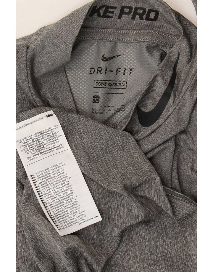 Nike Haut graphique à manches longues pour hommes, grand gris, polyester