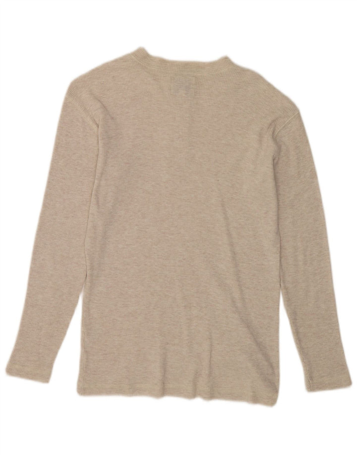 Gas Top Homme Manches Longues Petit Coton Chiné Beige