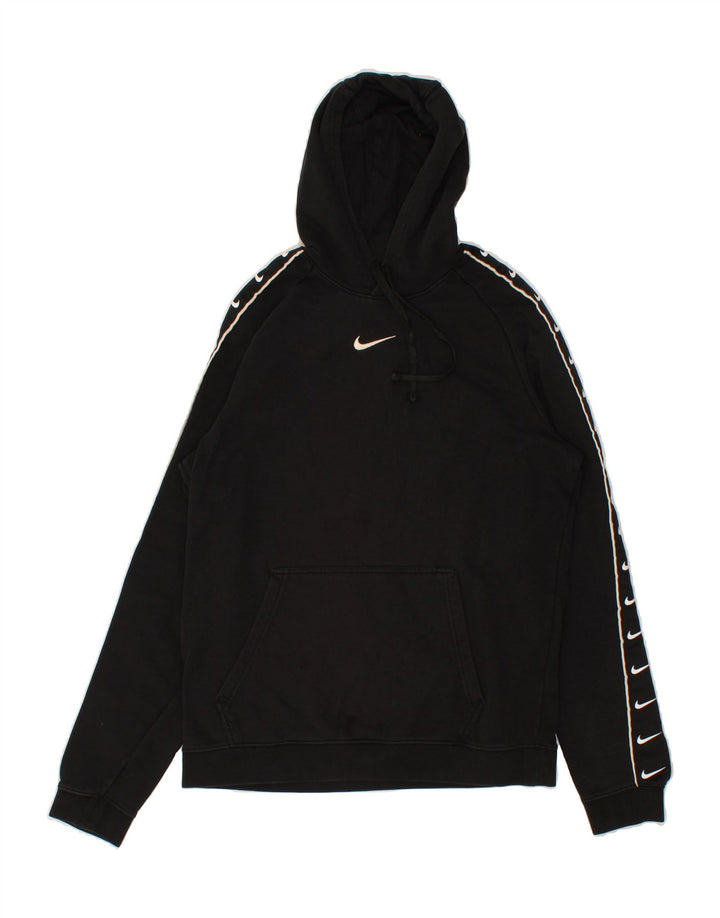 NIKE Pull à capuche graphique pour homme en coton noir moyen
