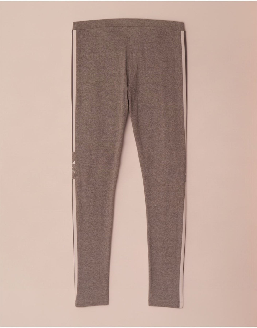 Adidas Leggings Femme UK 14 Coton Gris Moyen